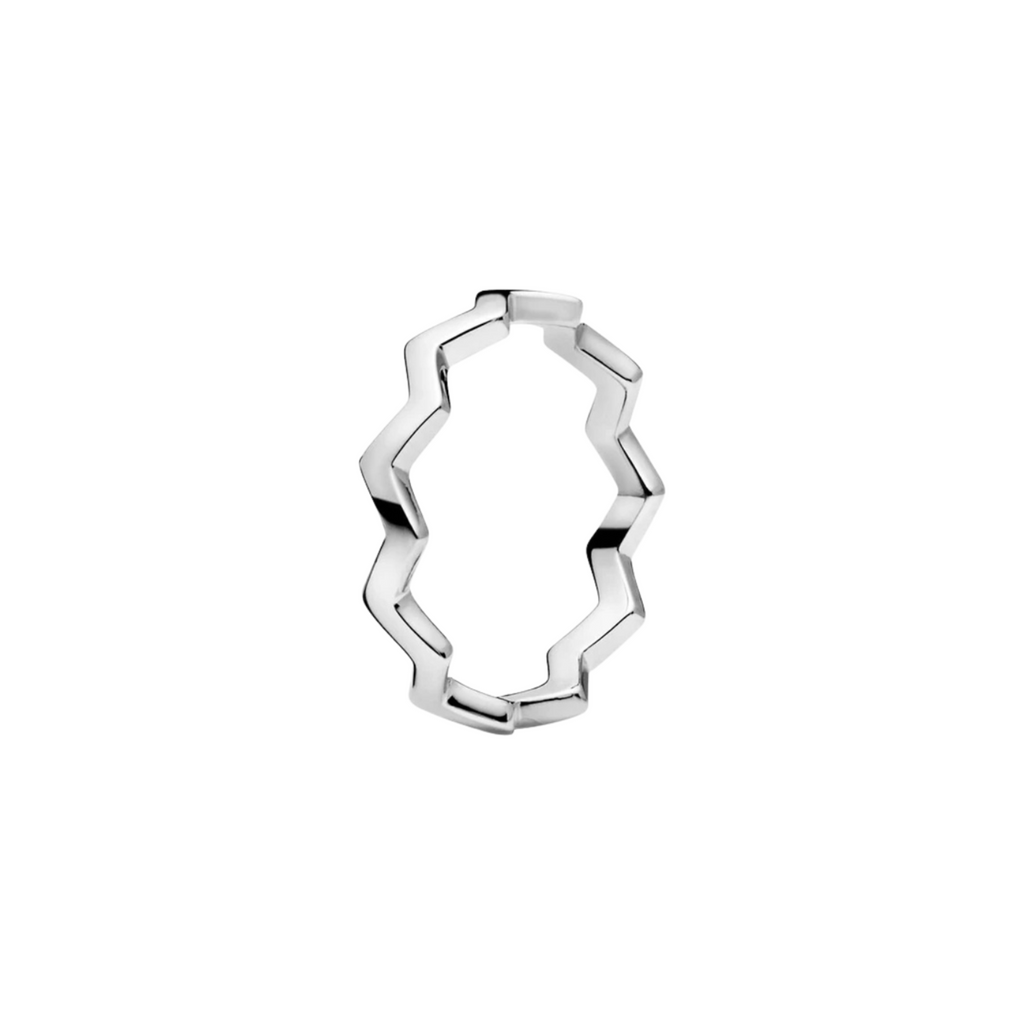 Anillo Abierto Geométrico en Plata de Ley 925 - Vijuvera