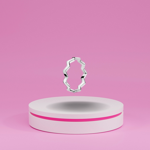 Anillo Abierto Geométrico en Plata de Ley 925 - Vijuvera