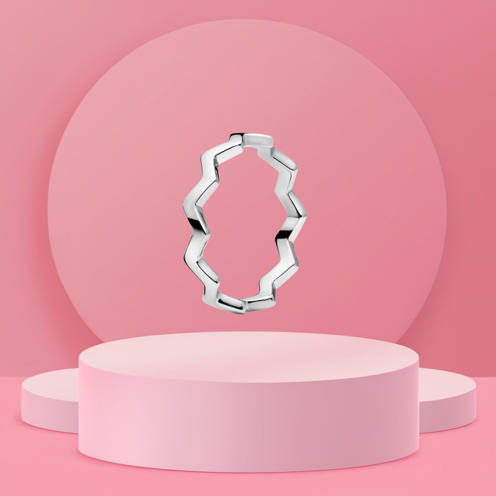 Anillo Abierto Geométrico en Plata de Ley 925 - Vijuvera