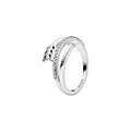 Anillo Abierto Hoja Brillante en Plata de Ley 925 - Vijuvera