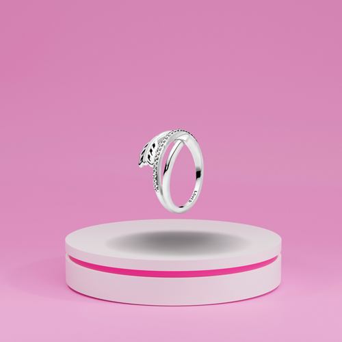 Anillo Abierto Hoja Brillante en Plata de Ley 925 - Vijuvera