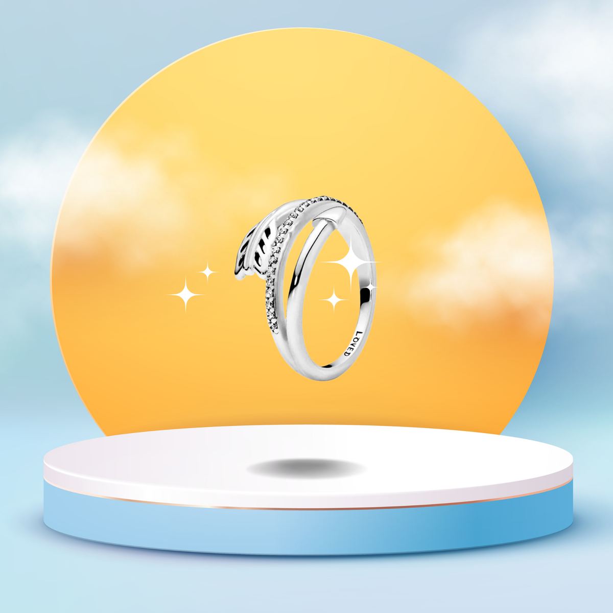 Anillo Abierto Hoja Brillante en Plata de Ley 925 - Vijuvera