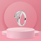 Anillo Abierto Hoja Brillante en Plata de Ley 925 - Vijuvera