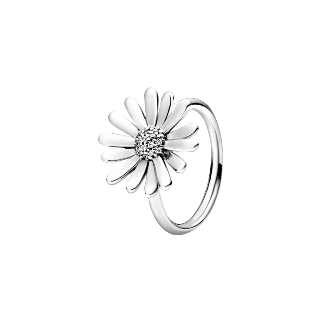 Anillo Abierto Margarita Brillante en Plata de Ley 925 - Vijuvera