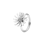 Anillo Abierto Margarita Brillante en Plata de Ley 925 - Vijuvera