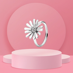 Anillo Abierto Margarita Brillante en Plata de Ley 925 - Vijuvera