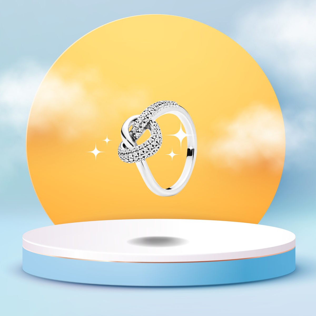 Anillo Nudo de Unión Brillante en Plata de Ley 925 - Vijuvera
