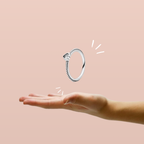 Anillo Corazón Transparente en Plata de Ley 925 - Vijuvera