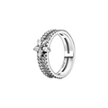 Anillo Doble Banda Flor en Plata de Ley 925 - Vijuvera