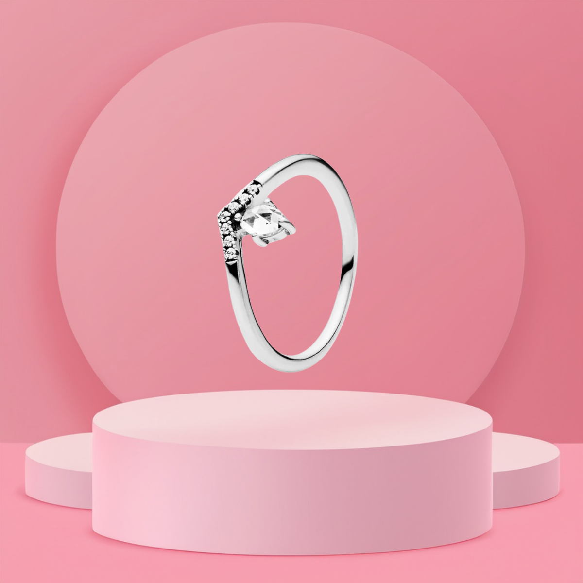 Anillo V con Piedra Lágrima en Plata de Ley 925 - Vijuvera