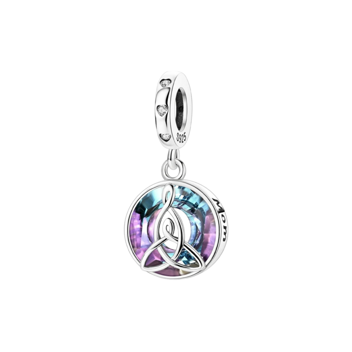 Charm Colgante Mom Multicolor en Plata de Ley 925 - Vijuvera