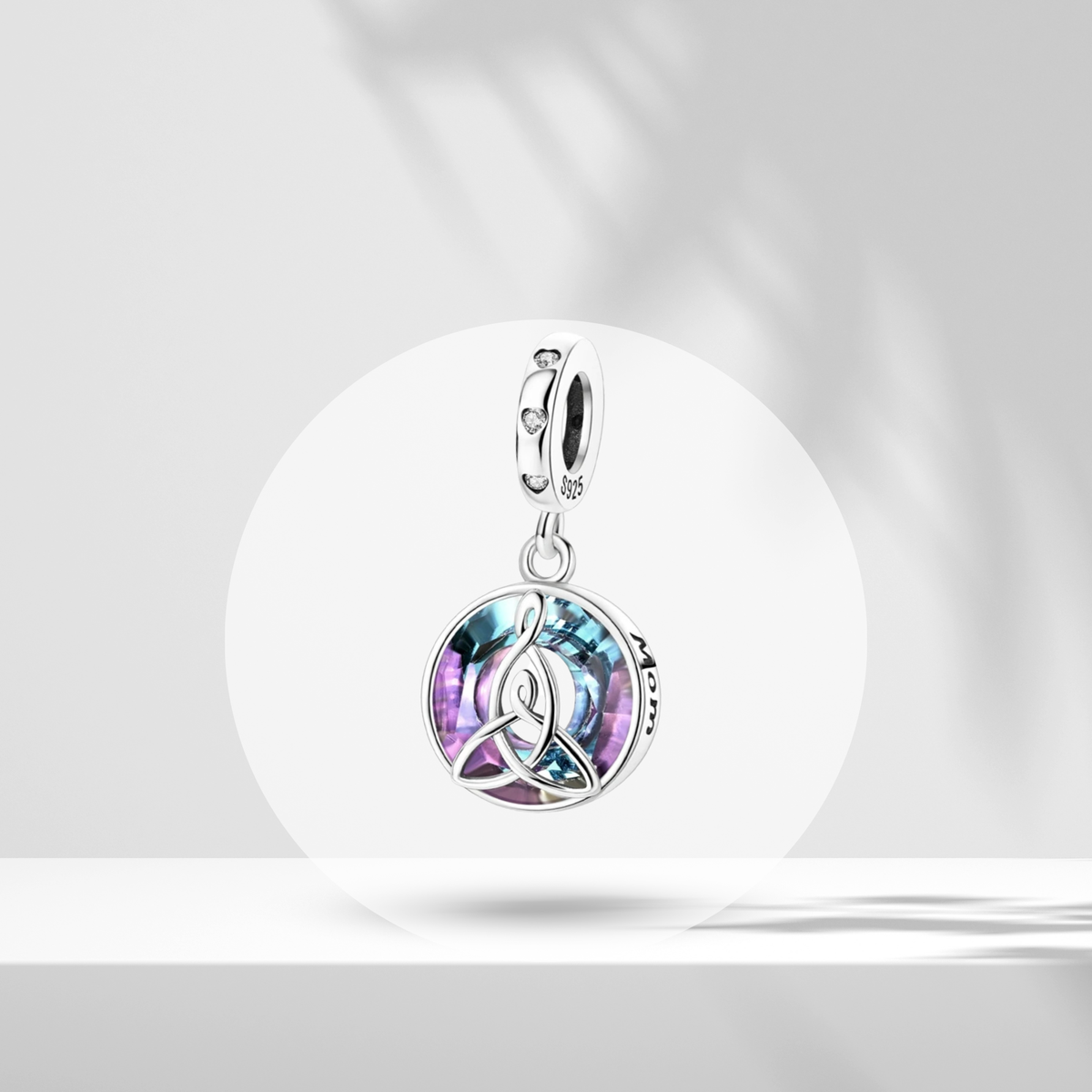 Charm Colgante Mom Multicolor en Plata de Ley 925 - Vijuvera