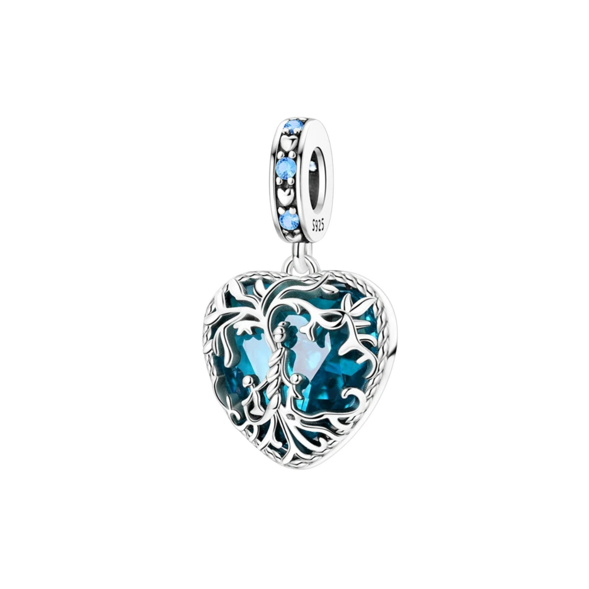 Charm Árbol de la Vida Azul en Plata de Ley 925 - Vijuvera
