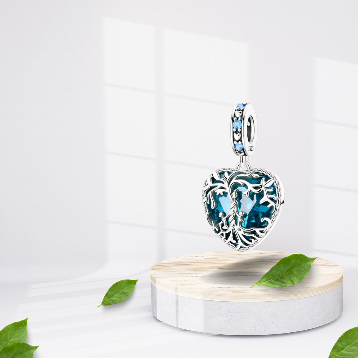 Charm Árbol de la Vida Azul en Plata de Ley 925 - Vijuvera