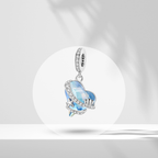 Charm Corazón Océano Azul en Plata de Ley 925 - Vijuvera