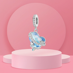 Charm Corazón Océano Azul en Plata de Ley 925 - Vijuvera