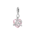 Charm Corazón Rosa Love You Forever en Plata de Ley 925 - Vijuvera