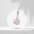 Charm Corazón Rosa Love You Forever en Plata de Ley 925 - Vijuvera