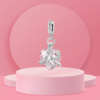 Charm Corazón Rosa Love You Forever en Plata de Ley 925 - Vijuvera