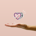 Charm Corazón Infinito Rosa y Morado en Plata de Ley 925 - Vijuvera