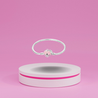 Pulsera Corazón Rosa y Llave en Plata de Ley 925 para Charms - Vijuvera