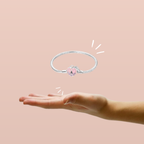 Pulsera Corazón Rosa y Llave en Plata de Ley 925 para Charms - Vijuvera