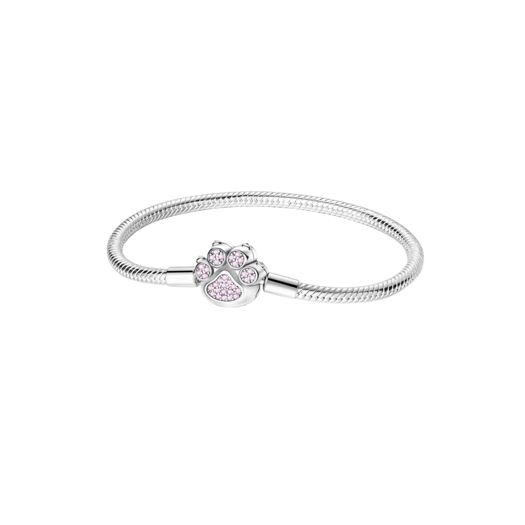 Pulsera Huella Brillante en Plata de Ley 925 para Charms - Vijuvera