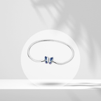 Pulsera Mariposa Azul en Plata de Ley 925 para Charms - Vijuvera