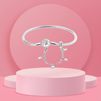 Pulsera Sol y Estrellas con Cadena de Seguridad en Plata de Ley 925 - Vijuvera