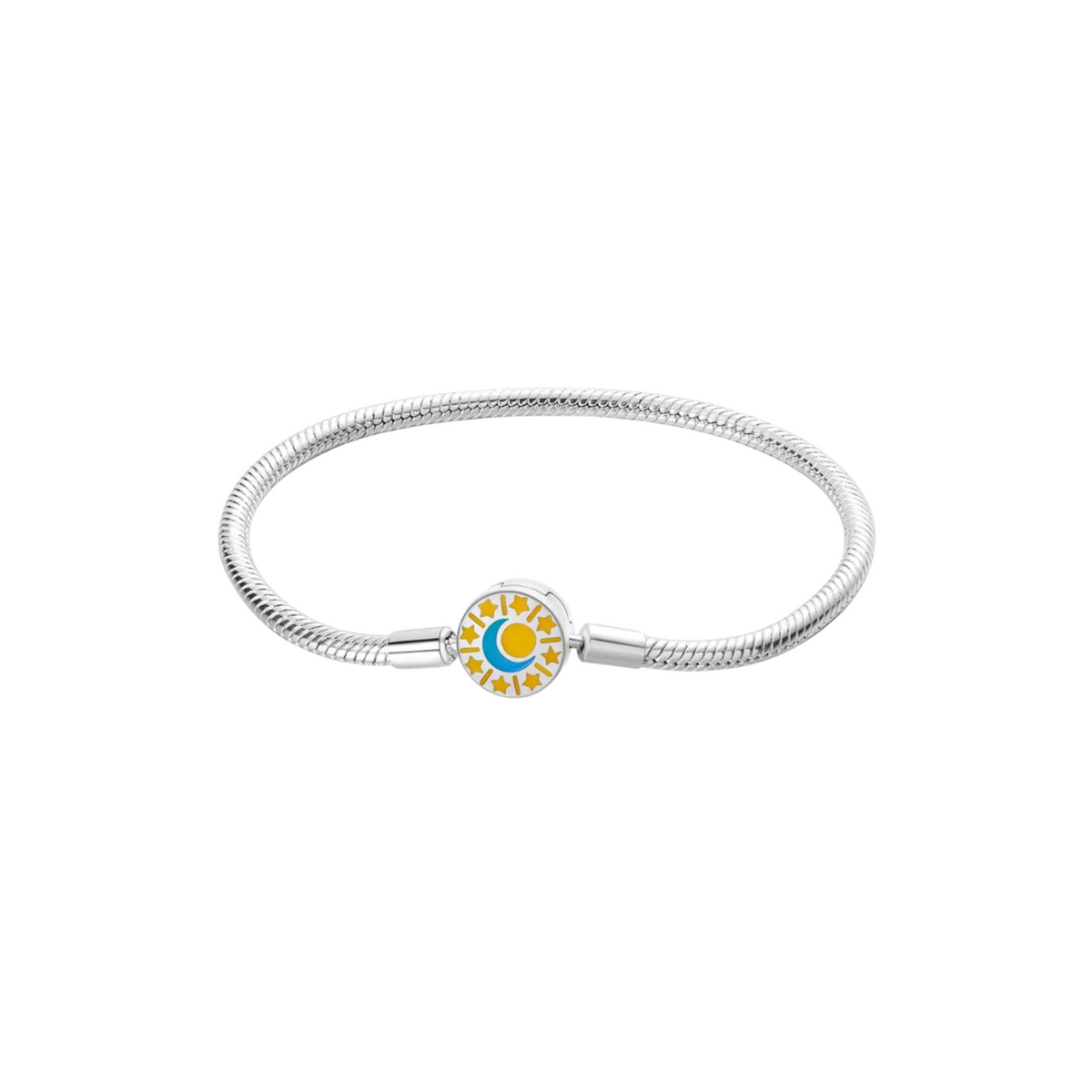 Pulsera Sol, Luna y Estrellas en Plata de Ley 925 para Charms - Vijuvera